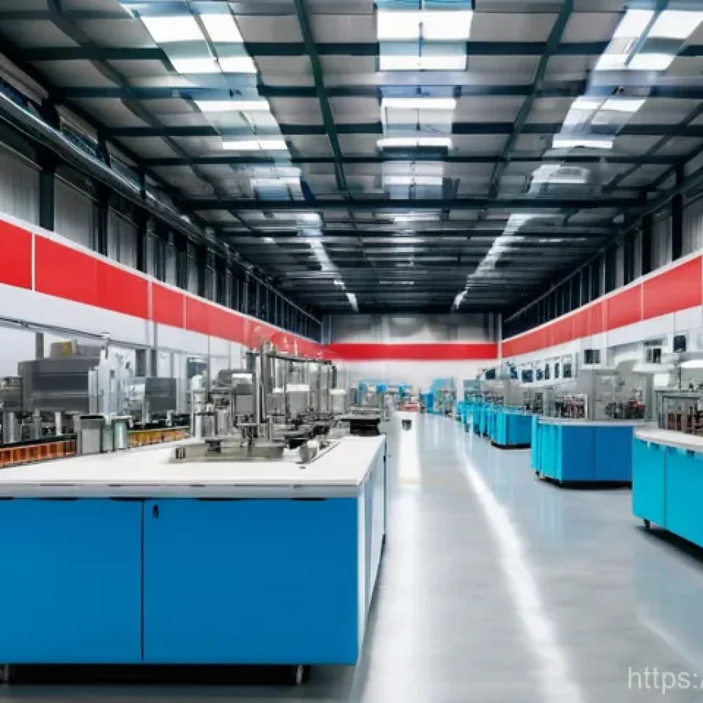전기기사와 전기 설비 관리 도구 - **Prompt:** A bustling, ultra-modern Italian manufacturing facility, embodying Industry