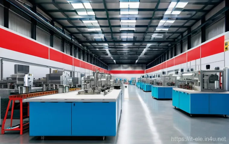 전기기사와 전기 설비 관리 도구 - **Prompt:** A bustling, ultra-modern Italian manufacturing facility, embodying Industry
