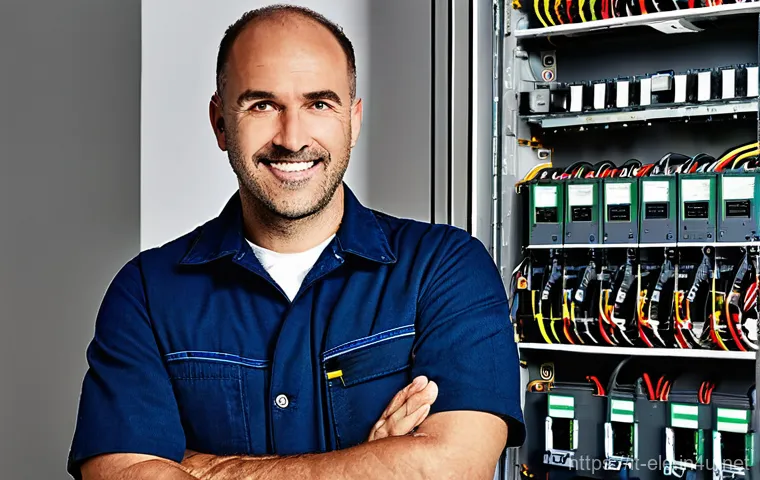 전기분야 자격증의 ROI 분석 - **Prompt 1: The Certified Professional**
A focused, confident Italian male electrician, in his l...