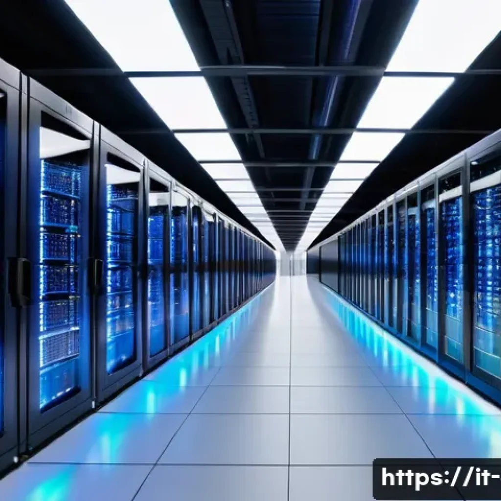 전기기사와 데이터 센터 전력 설계 - **A panoramic view of a massive, state-of-the-art data center located in a modern Italian industrial...