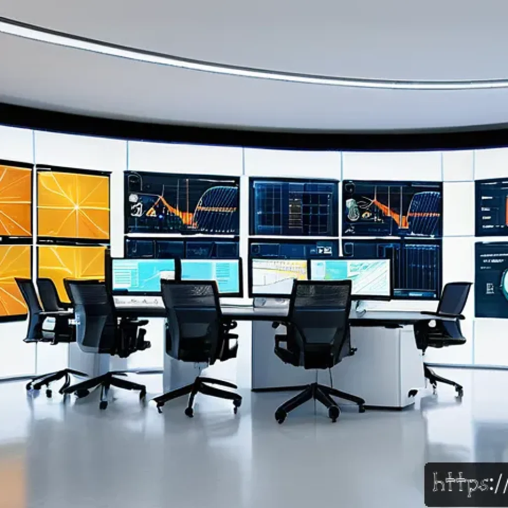 전기공사기사와 국제 전력 규제 사례 - A modern Italian smart grid control center with large digital screens displaying real-time energy fl...