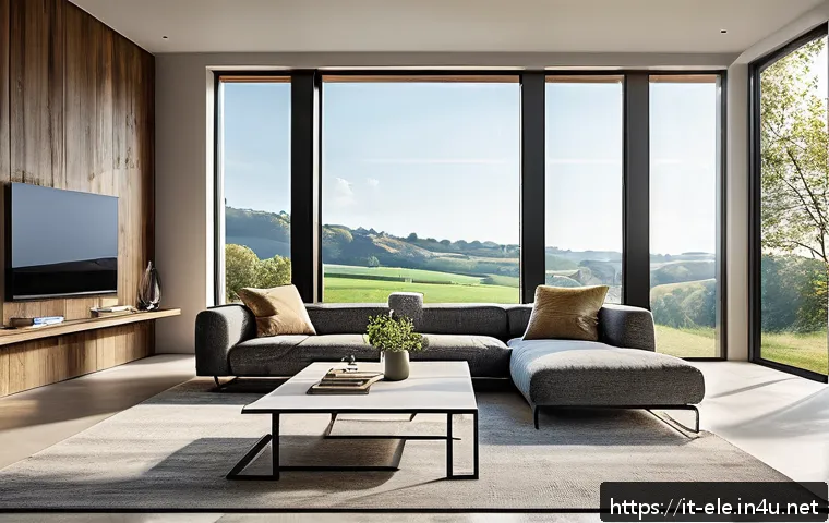 전기공사기사와 전기 설비의 업그레이드 - A modern Italian home interior featuring smart home automation technology for energy efficiency: sle...